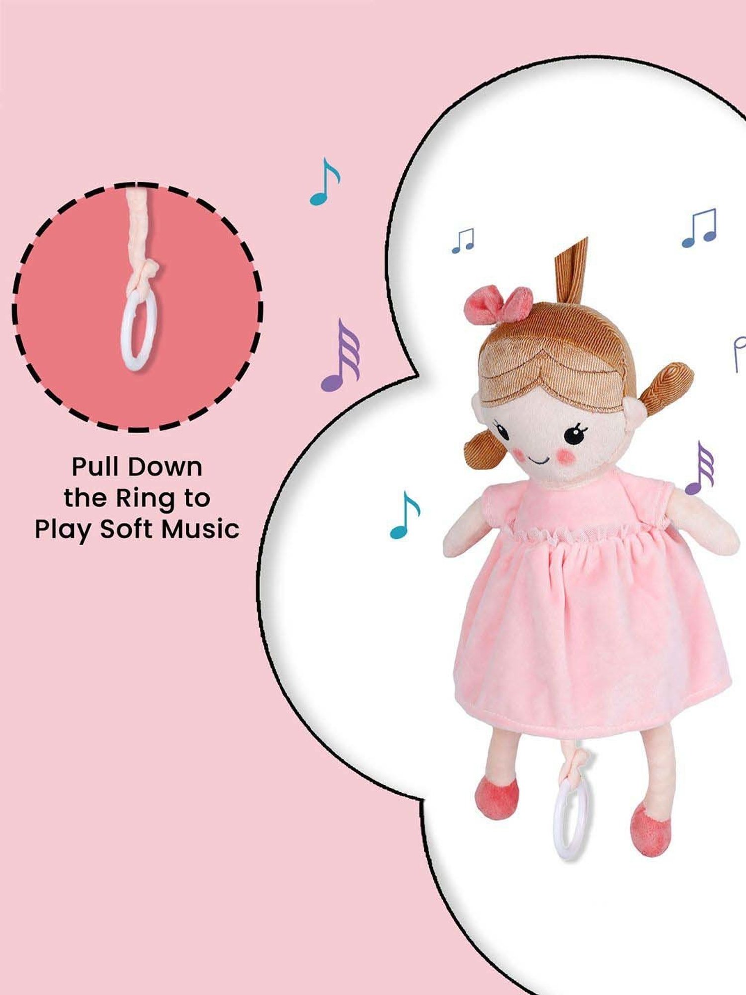 Baby Moo Kids Pink Pulling Toy