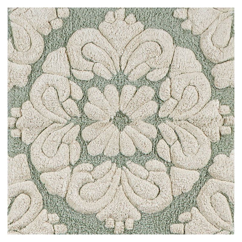 2pc Solid Memory Foam Shag Bath Mat Set Blue - Yorkshire Home