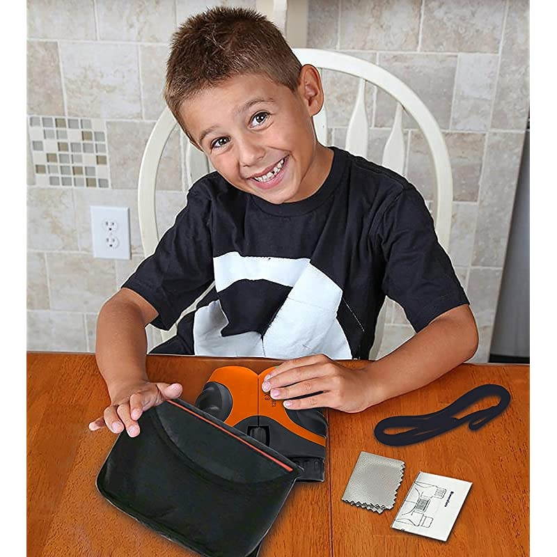 Shock Proof 8x21 Kids Binoculars Set with High Resolution Real Optics - Bird Watching - Birthday Presents - Gifts for Children - Outdoor Play - Toys for Boys and Girls