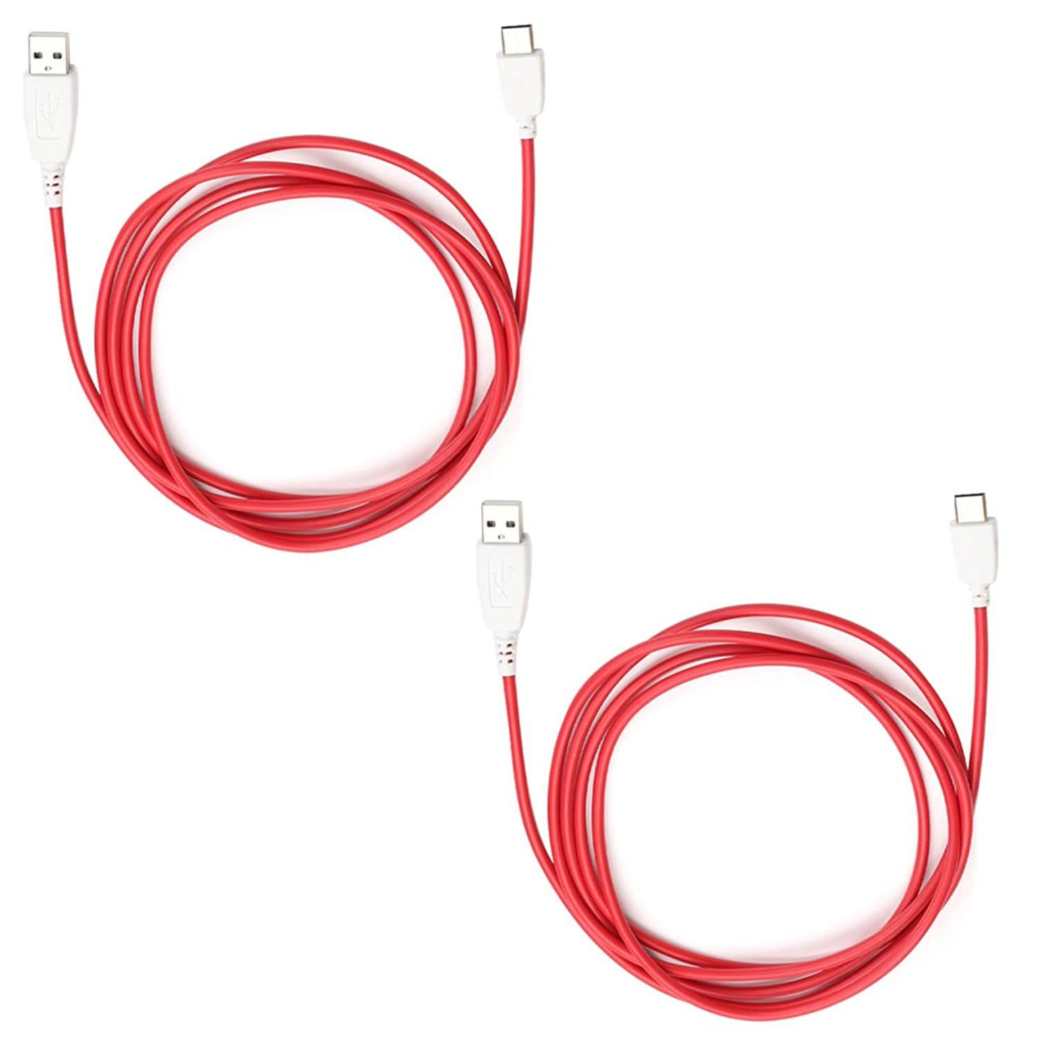 2 Pcs 6.5ft (2 Meter) Data and Charging Cord USB Power Cable for Fuhu Nabi Jr and XD Tablets, Nabi DreamTab DMTab Touch Screen HD 8" Tablet
