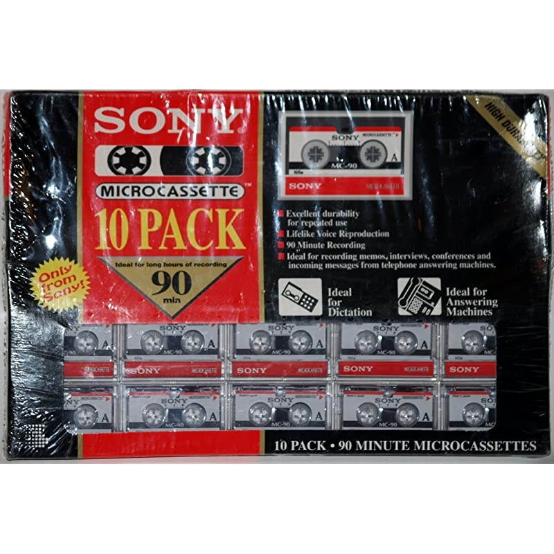 10Pack 90Min Blank Microcassettes 10MC90B