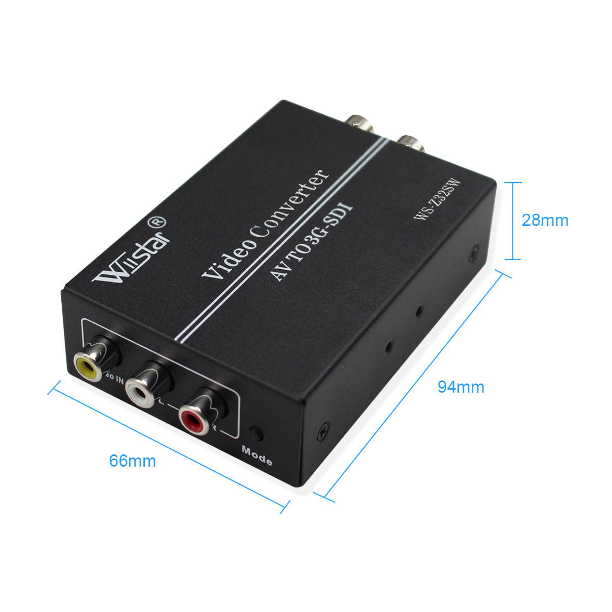 AV to Dual SDI 3G Converter R/L CVBS 3RCA in 3G HD-SDI out Adapter Full HD 1080p for CRT HDTV Camera