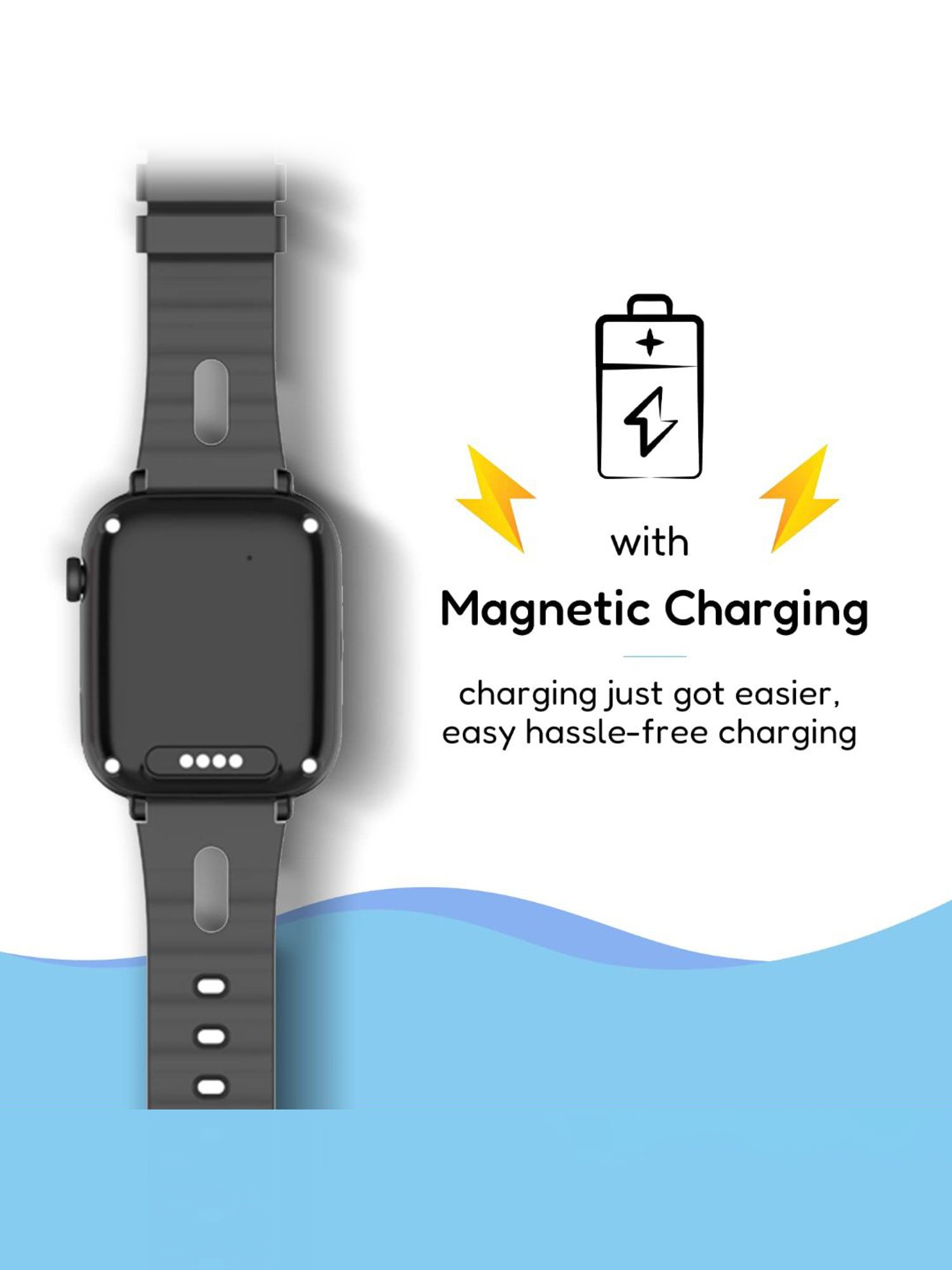 Turet Taffy 4G Smartwatches for Kids with Live Tracker GPS Watch & Waterproof, Long Battery (Black)