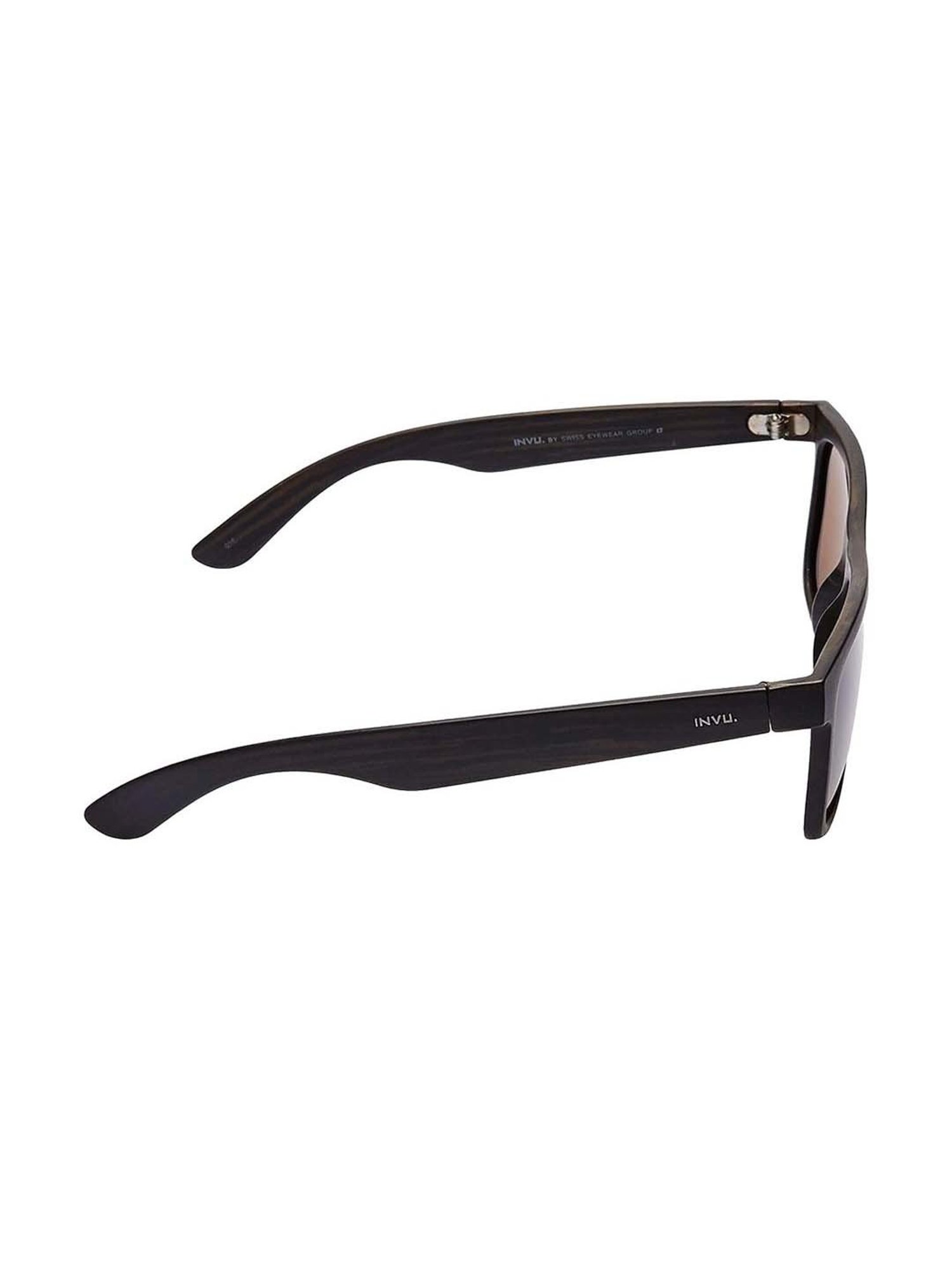 INVU Brown Rectangular UV Protection Sunglasses for Men