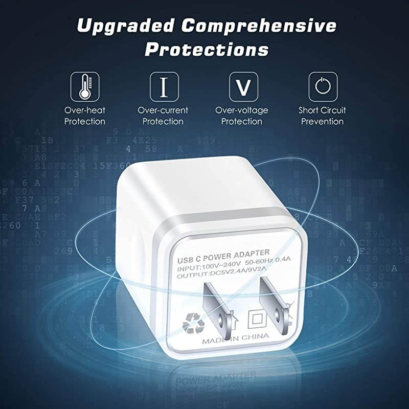 USB C Charger 2Pack 18W PD Type C Power Delivery 30 Fast Wall Charger Block Compatible with iPhone 11ProMaxXRXSX8SE2 iPad Pro Galaxy S10S9S8Note 98 Pixel 432XL AirPods Pro