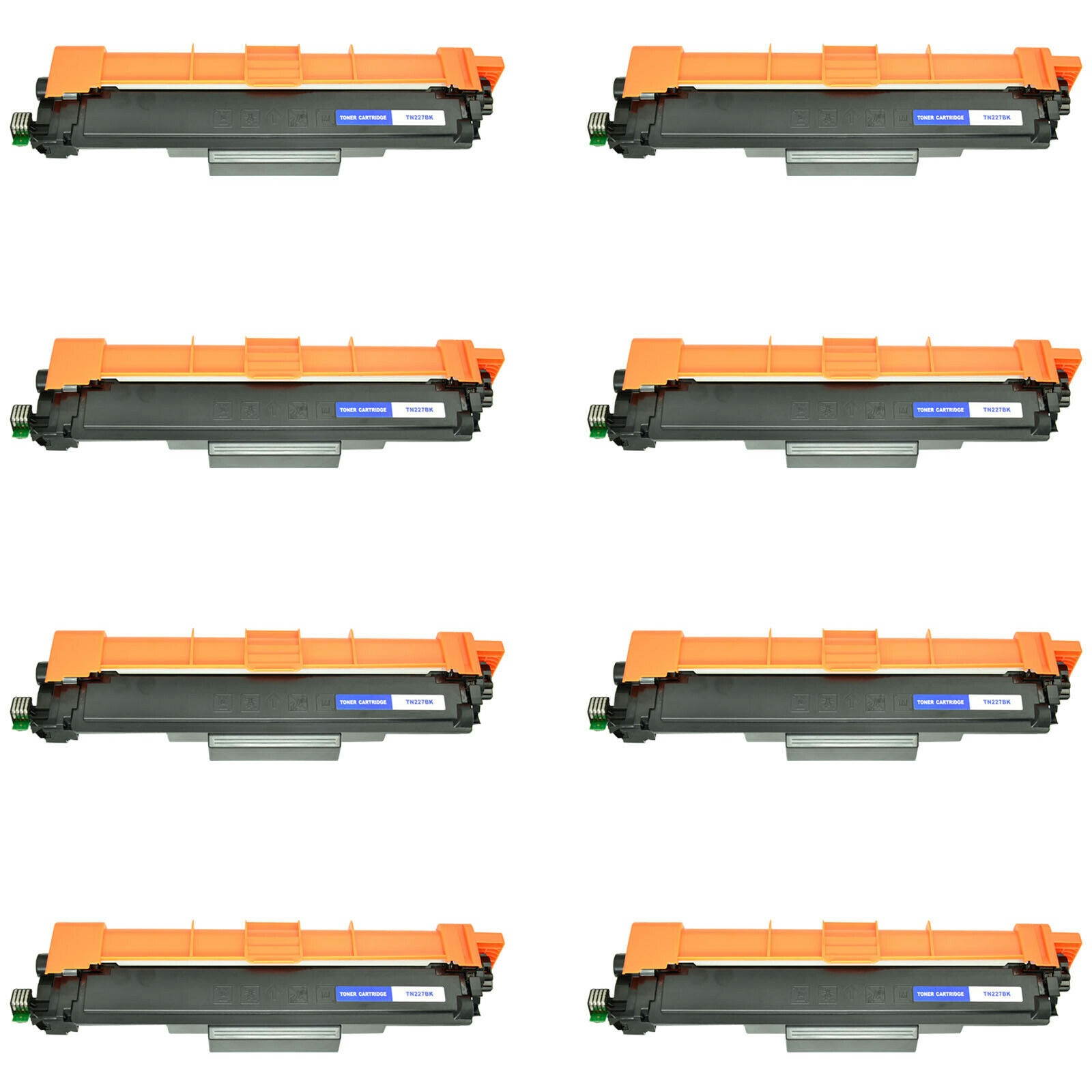 8PK TN227 Black Toner Cartridge for Brother TN227BK HL-L3210CW DCP-L3510CDW