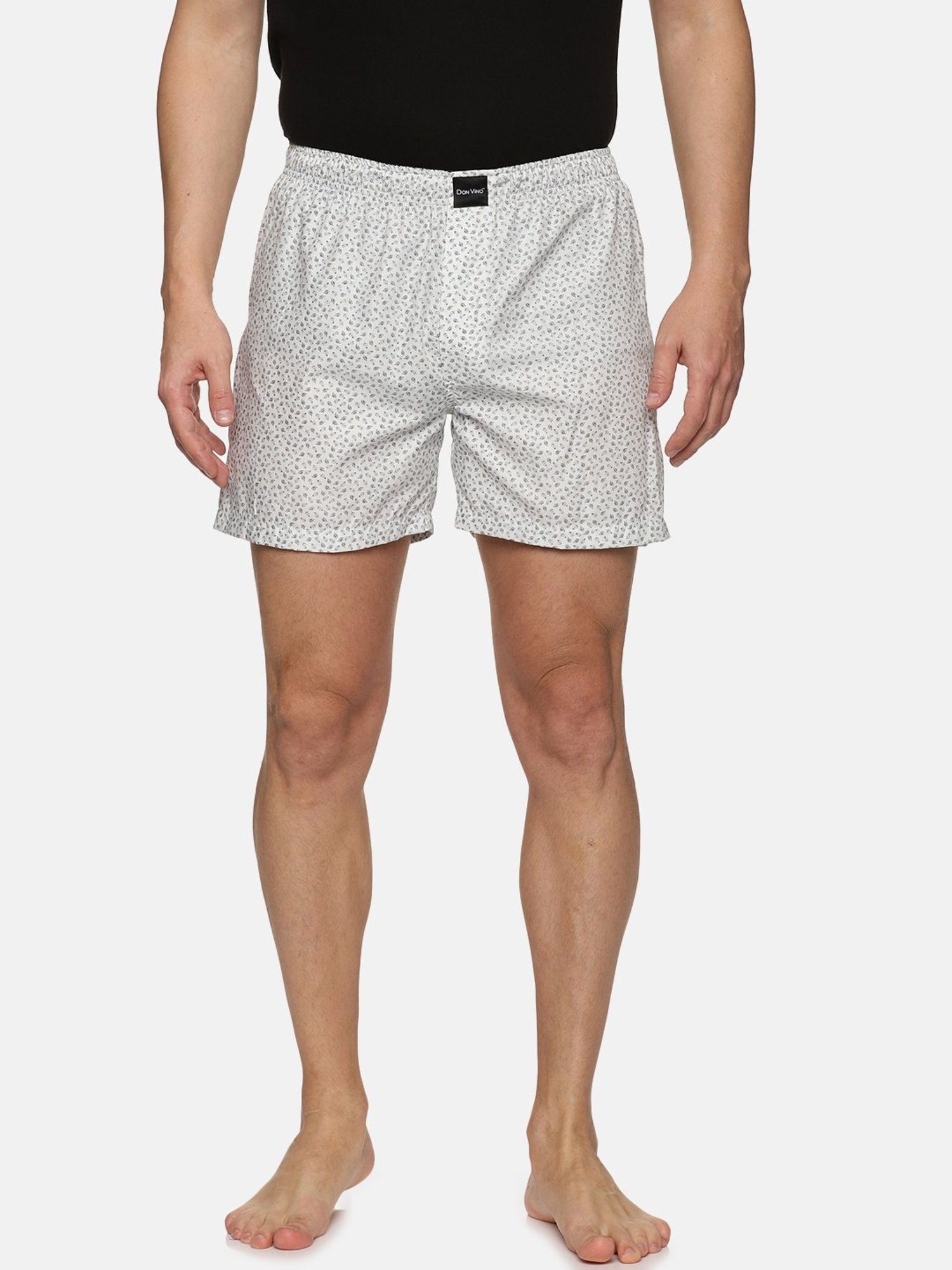 Don Vino Off White Regular Fit Printed Boxers