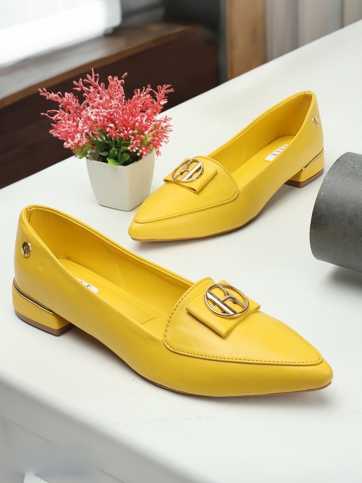 Elle Women's Yellow Casual Pumps