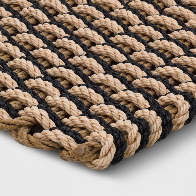 Marine Rope Stitched Doormat Black - Threshold™ designed with Studio McGee