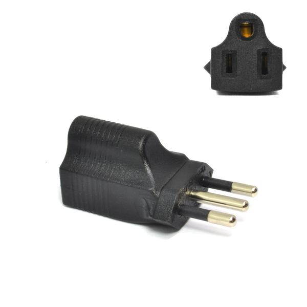 Ceptics Italy, Chile, Uruguay CEI-23-16/VII (Type L) Travel Power Plug Adapter Accepts NEMA 5-15R - ETL Certified - Industrial Grade (IG-12)
