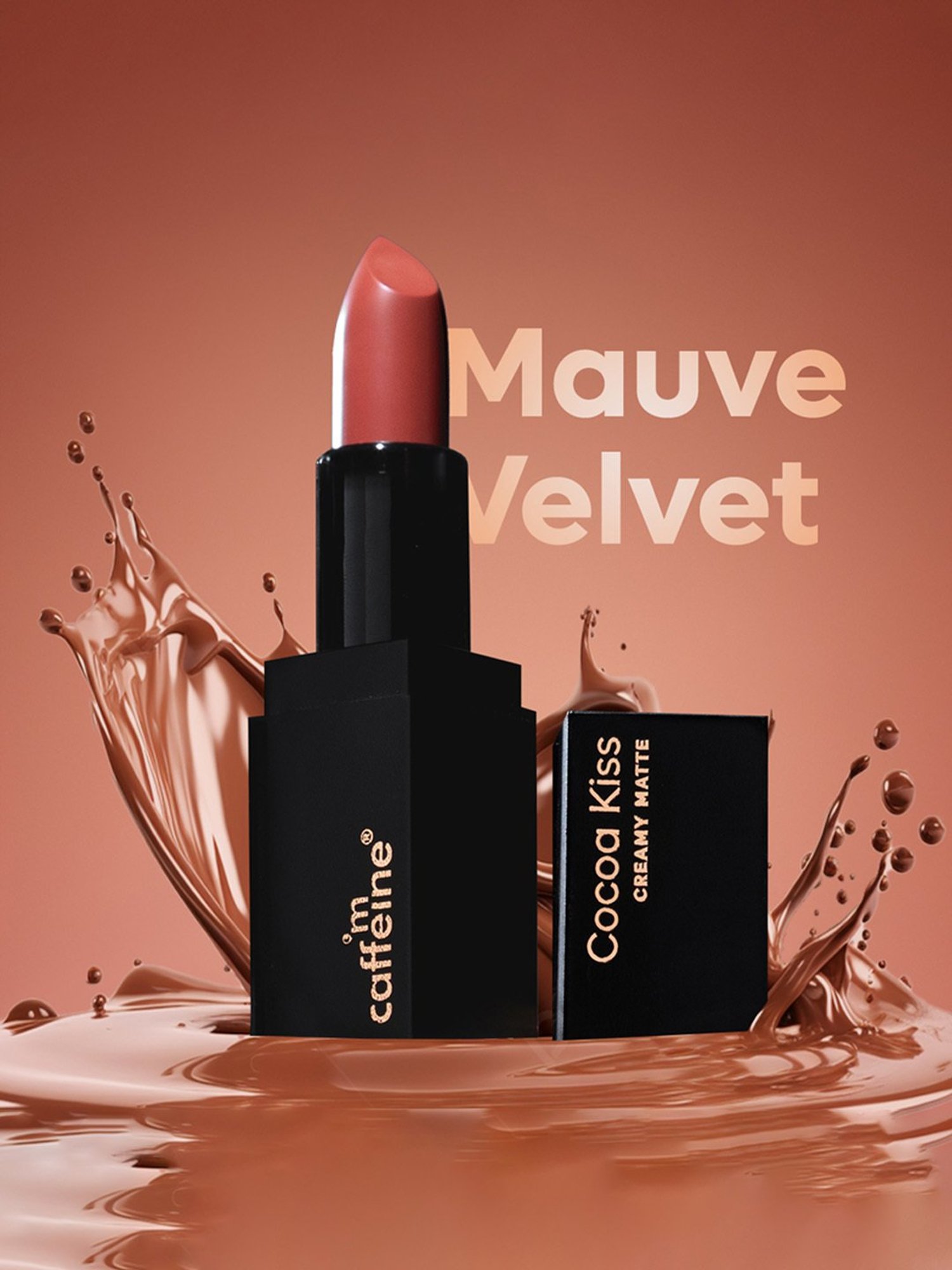 mCaffeine Cocoa Kiss Creamy Matte Lipstick Mauve Velvet - 4.2 gm
