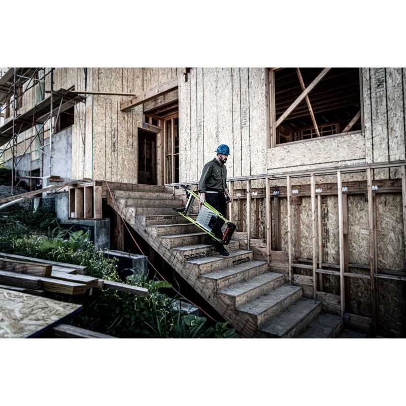 Little Giant Ladder Systems 4' ANSI type IAA 375 lb fiberglass Stepladder with Ground Cue Apple Green