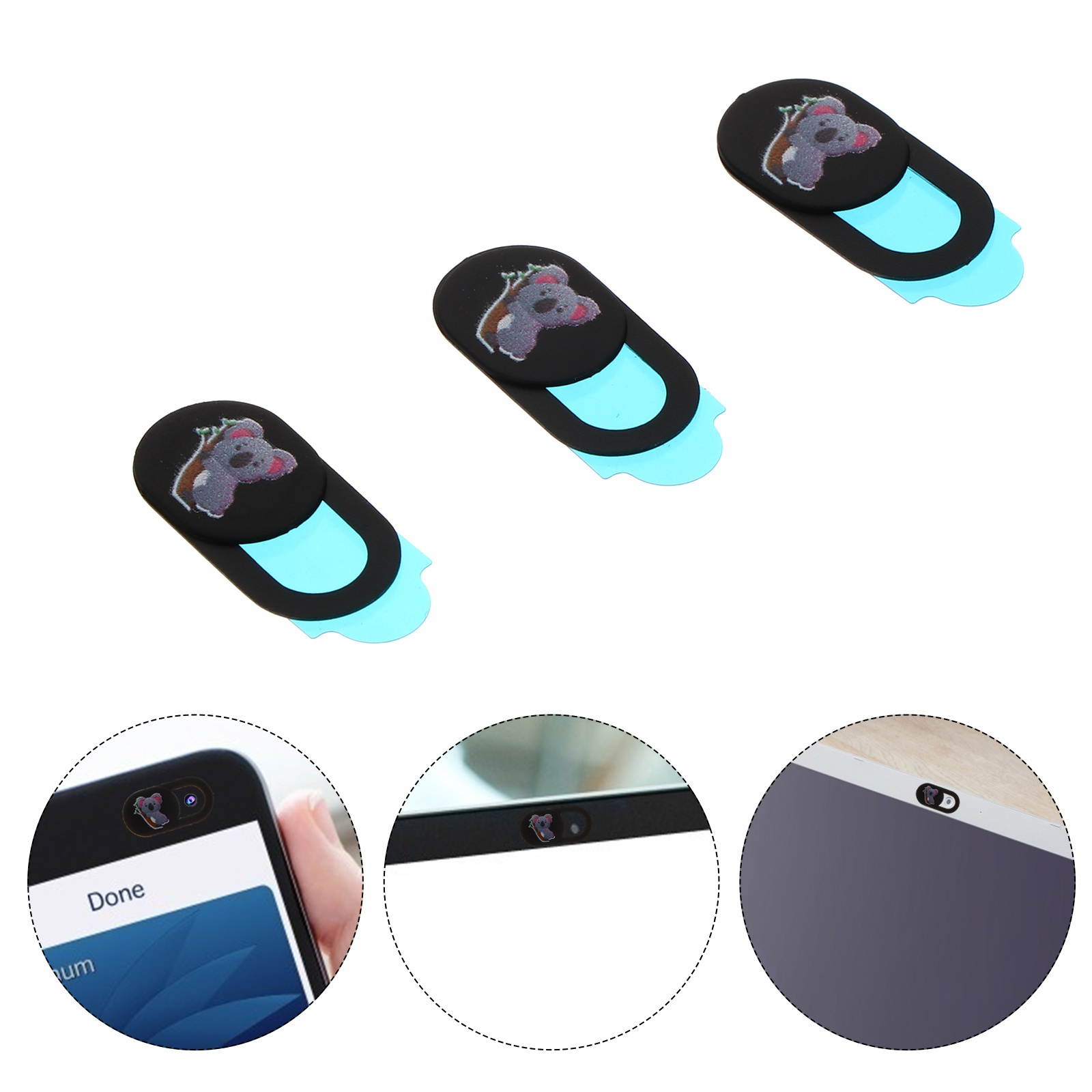 3pcs Web Camera Covers Sliding Cover Privacy Protection Covers for Tablet Laptop