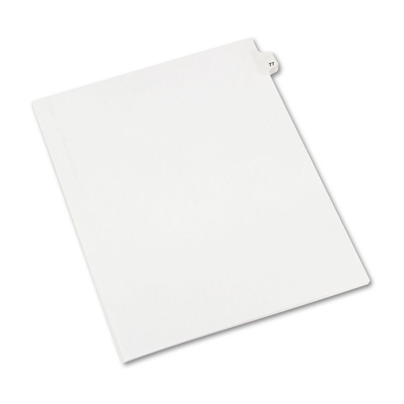Avery-Style Legal Exhibit Side Tab Divider Title: 77 Letter White 25/Pack 01077