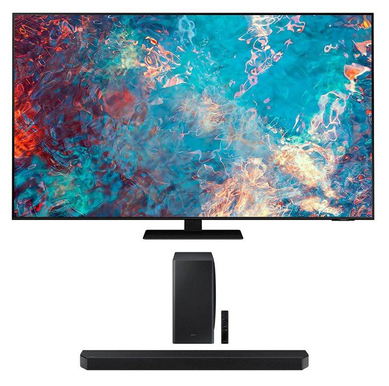 Samsung QN65QN85AA 65" QN85AA Series Neo QLED 4K UHD Smart TV with a Samsung HW-Q900A 7.1.2 Channel Dolby Soundbar with Subwoofer (2021)