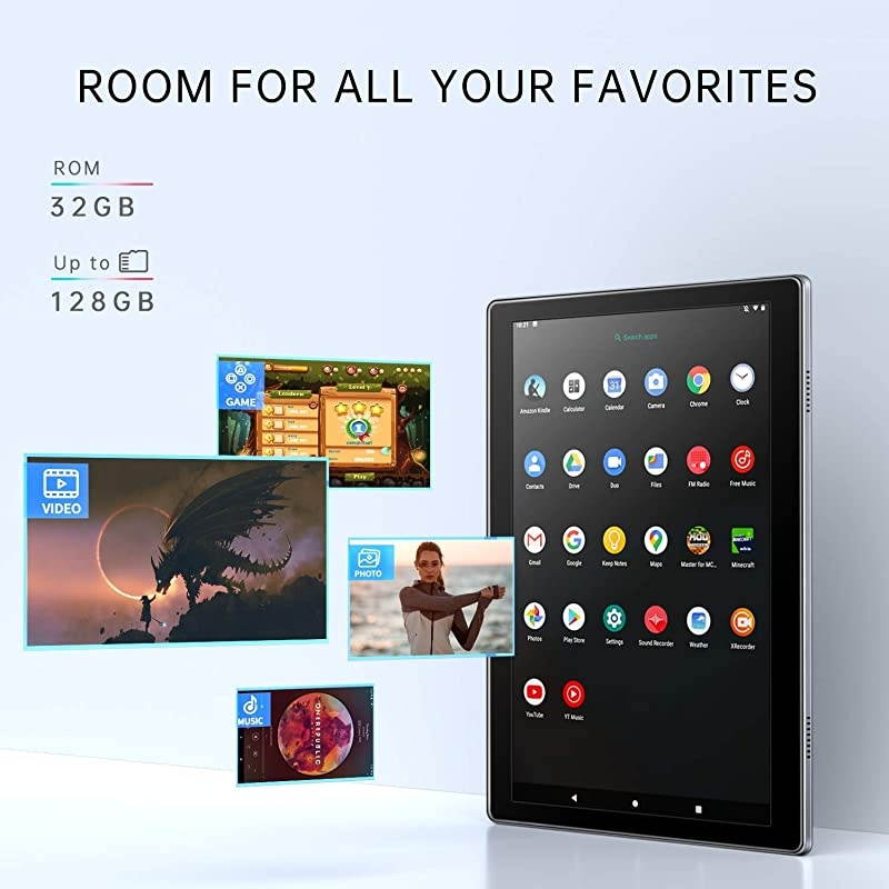 MatrixPad S30 10 inch Octa-Core Tablet, 3GB RAM, 32GB Storage, 1080P Full HD Display, Android OS, 13MP Rear Camera, Bluetooth 5.0, 5G Wi-Fi, GPS, Silver