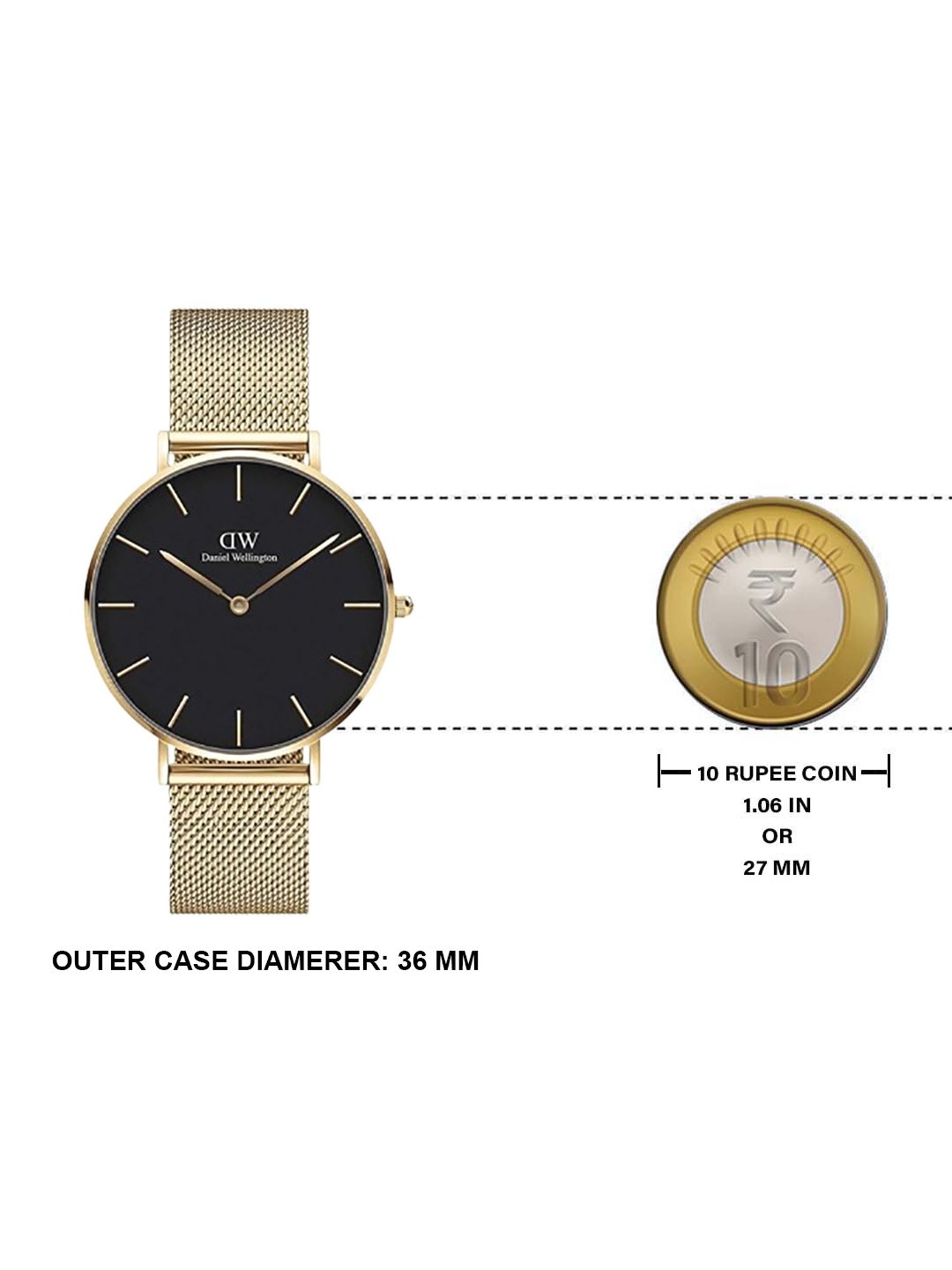 Daniel Wellington DW00100345 Petite Evergold Analog Unisex Watch