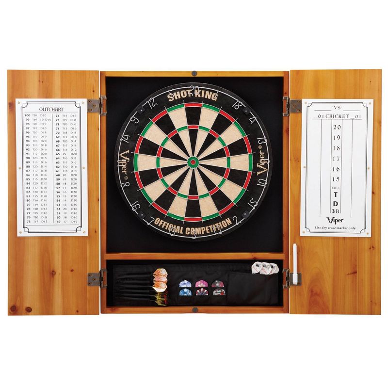 Viper Metropolitan Oak Steel Tip Dartboard Cabinet