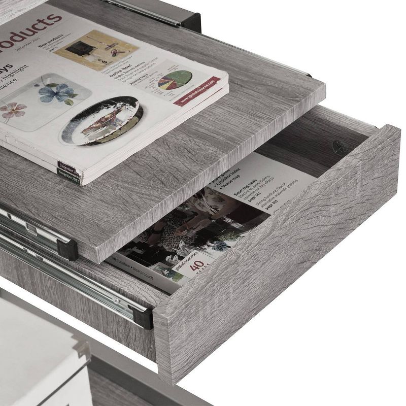 Complete Computer Workstation Desk Gray - Techni Mobili