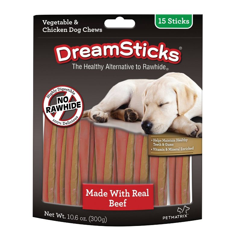 DreamBone Beef Sticks Dry Dog Treats - 15ct