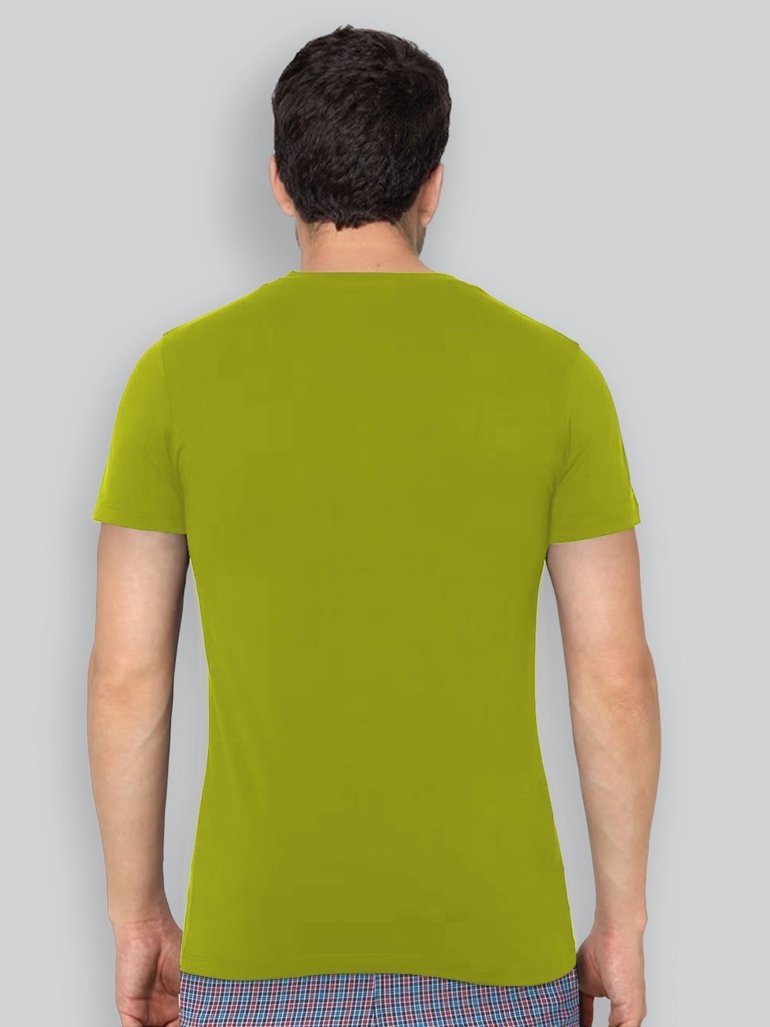 Lux Nitro Beige & Olive Green Regular Fit T-Shirt Pack of - 2