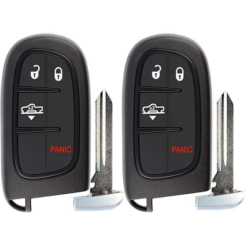 Keyless Entry Remote Smart Car Key Fob Alarm for Air Suspension Dodge Ram 1500 2500 GQ454T Pack of 2