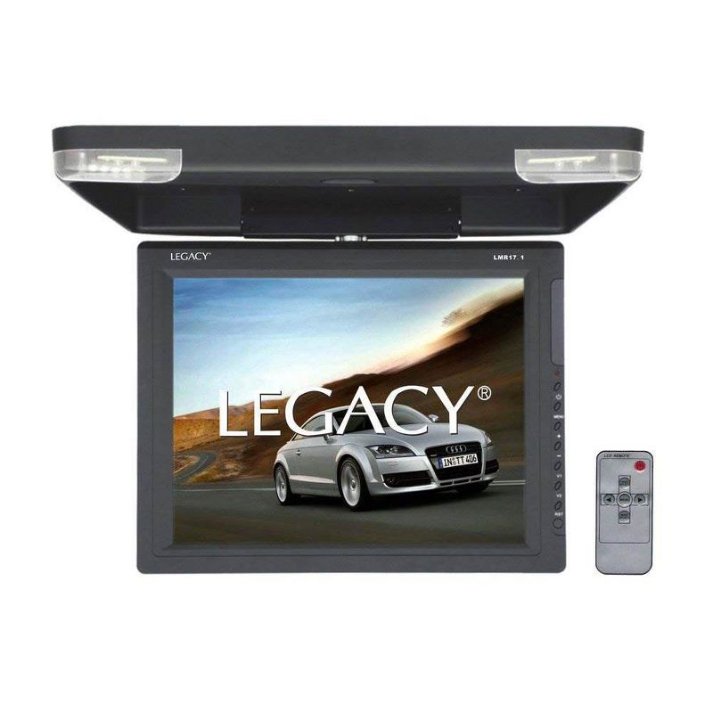 Legacy 15.1 Inch TFT Car/Truck Flip Down Roof Mount Video Monitor w/ IR (2 Pack)