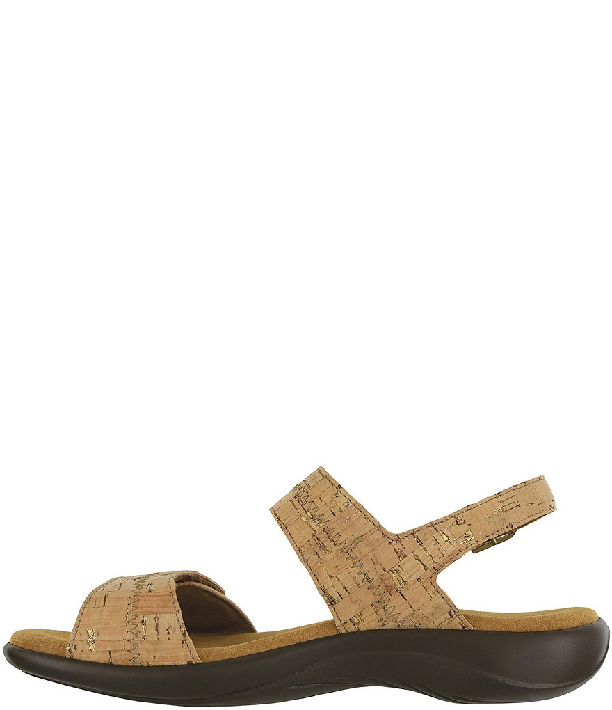 SAS Nudu Cork Heel Strap Wedge Sandals