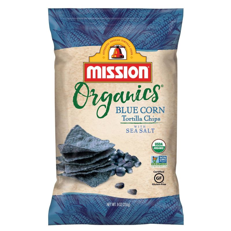 Mission Organics Blue Corn Sea Salt Tortilla Chips - 9oz