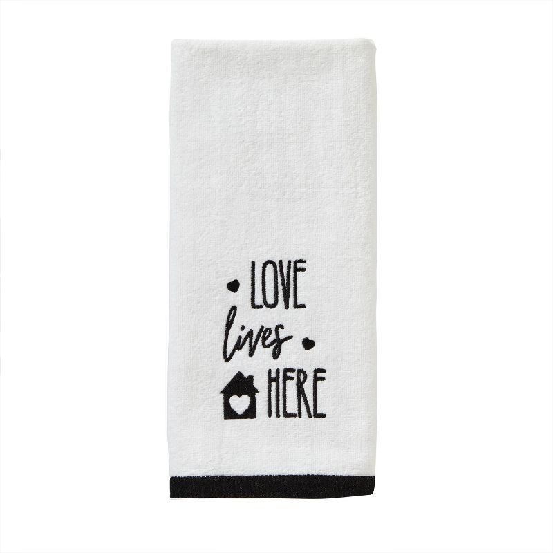 2pk Love House Hand Towel Set White - SKL Home