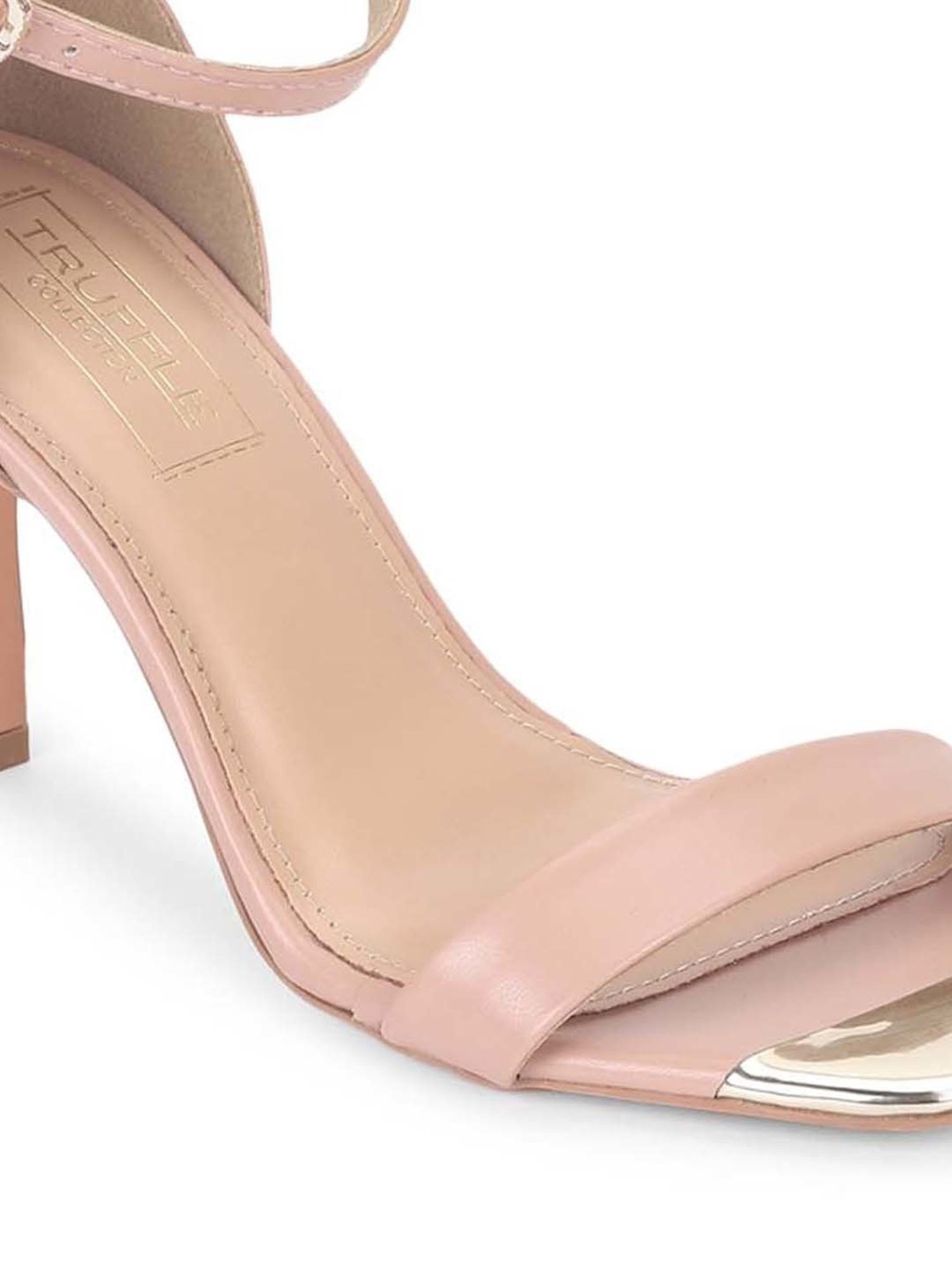 Truffle Collection Women's Nude Ankle Strap Stilettos