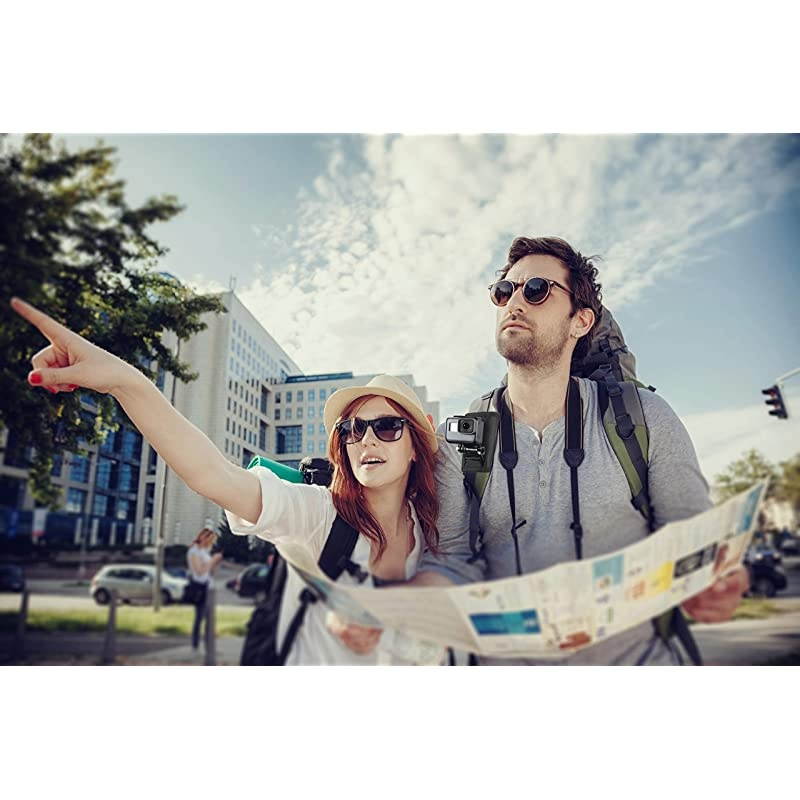 Shoulder Strap Mount with 360 Degree Adjustable Rotation J Hook Buckle Hook amp Loop Fastener Strap for GoPro Hero 2018 GoPro Hero 7 6 5 4 3+ Session Xiaomi Yi Sjcam