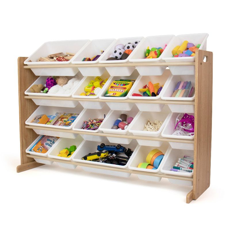 Journey Extra Large Toy Storage Organizer with 20 Storage Bins Natural/White - Humble Crew