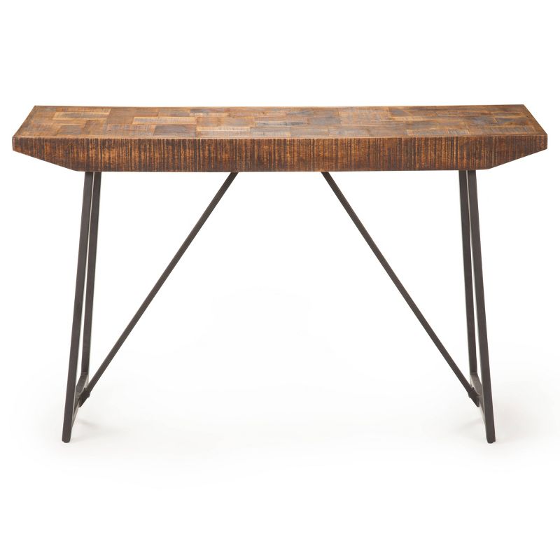 Walden Parquet Sofa Table Gray/ Natural - Steve Silver