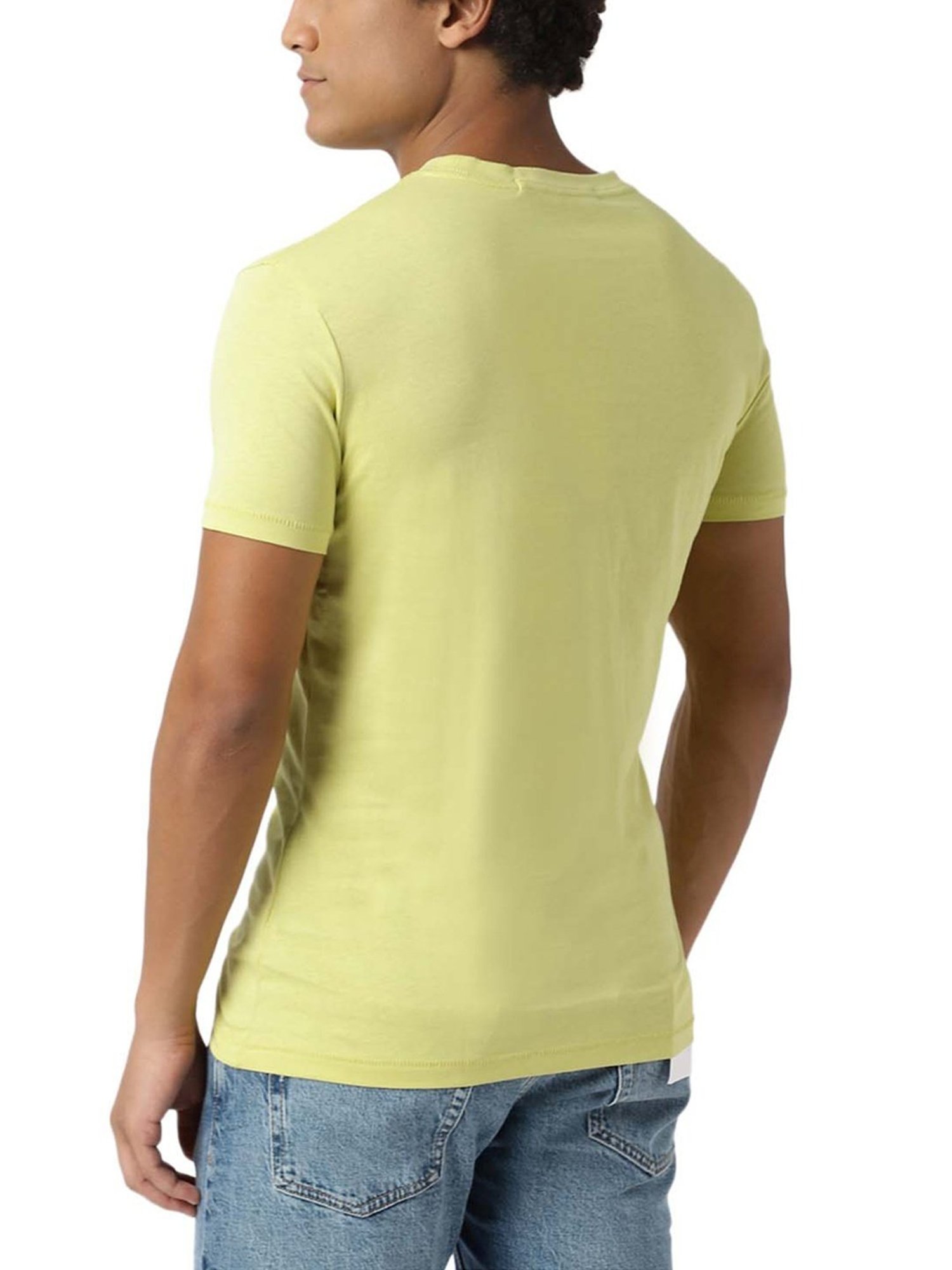 Calvin Klein Jeans Yellow Sand Logo Slim Fit T-Shirt