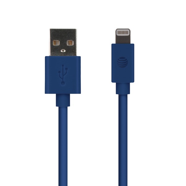 4-Ft. PVC Charge and Sync Lightning(R) Cable (Blue)