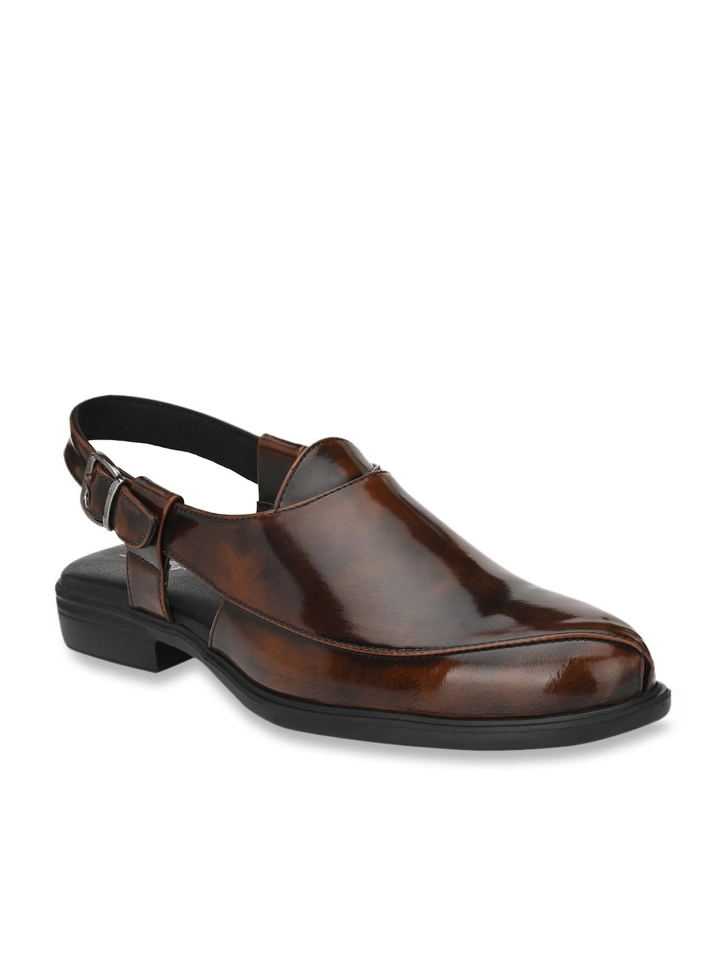 Delize Men's Brown Back Strap Sandals
