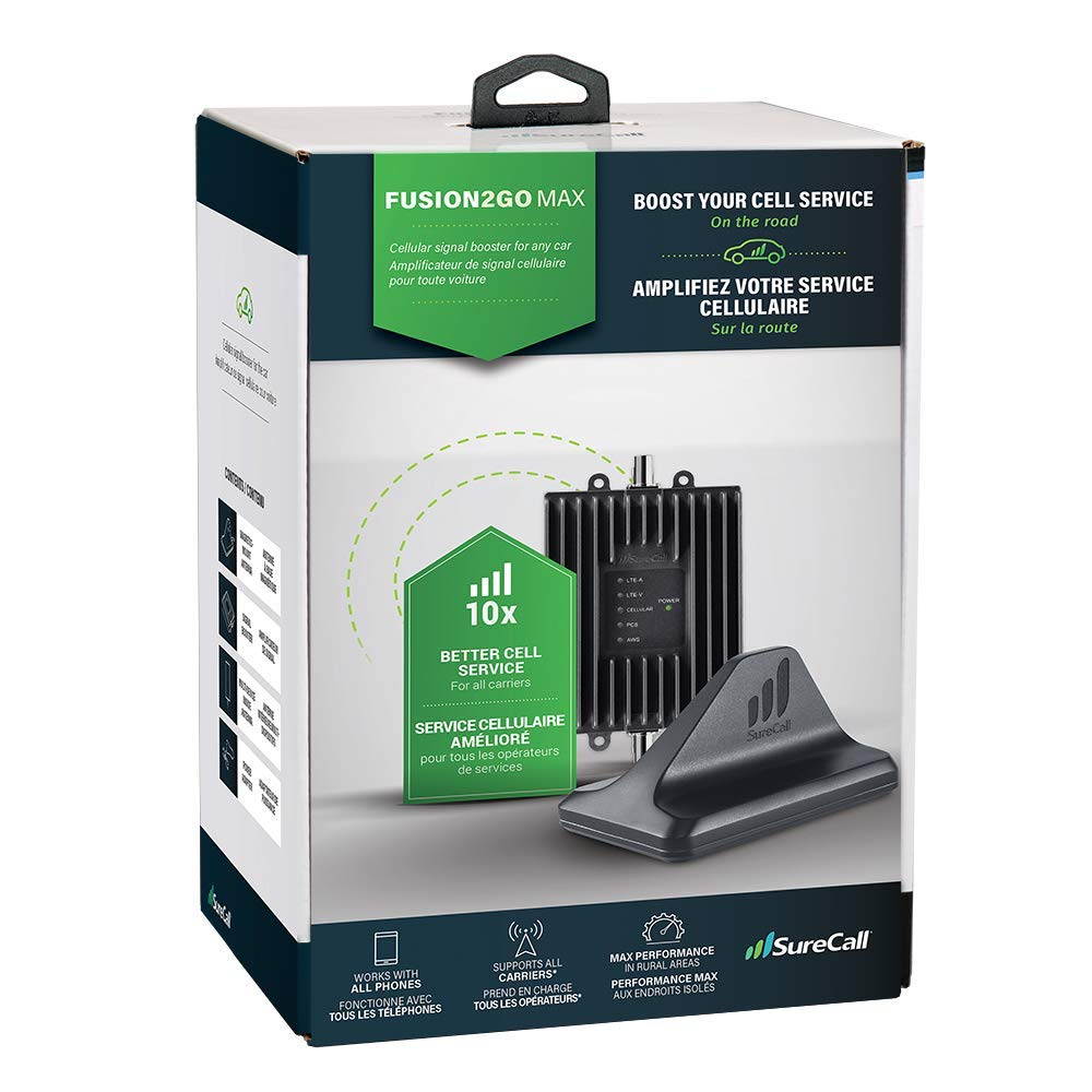 SureCall Fusion2Go MAX 4G LTE Cell Phone Signal Booster for Vehicle Use