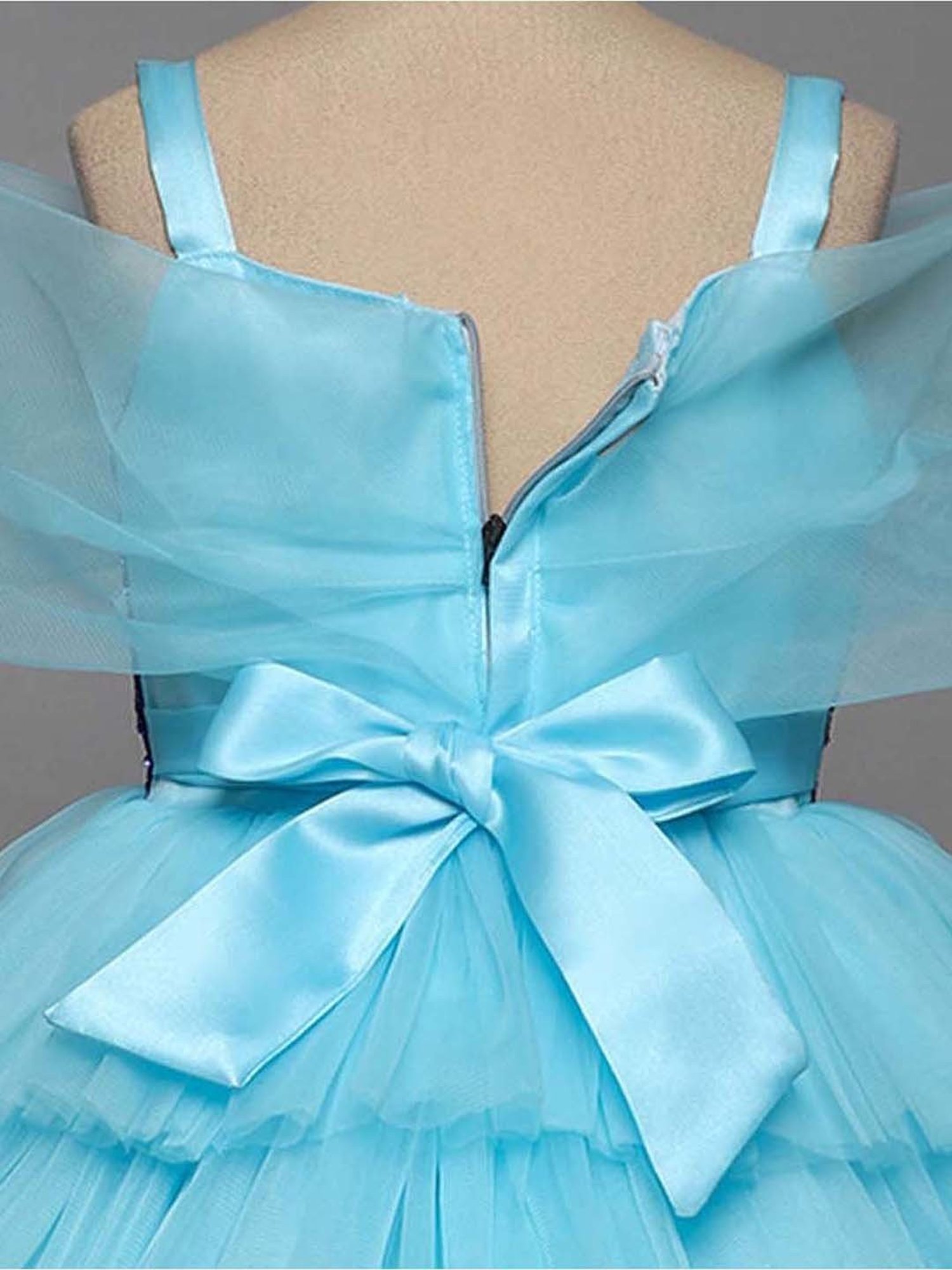 The Magic Wand Kids Blue Embellished Dress