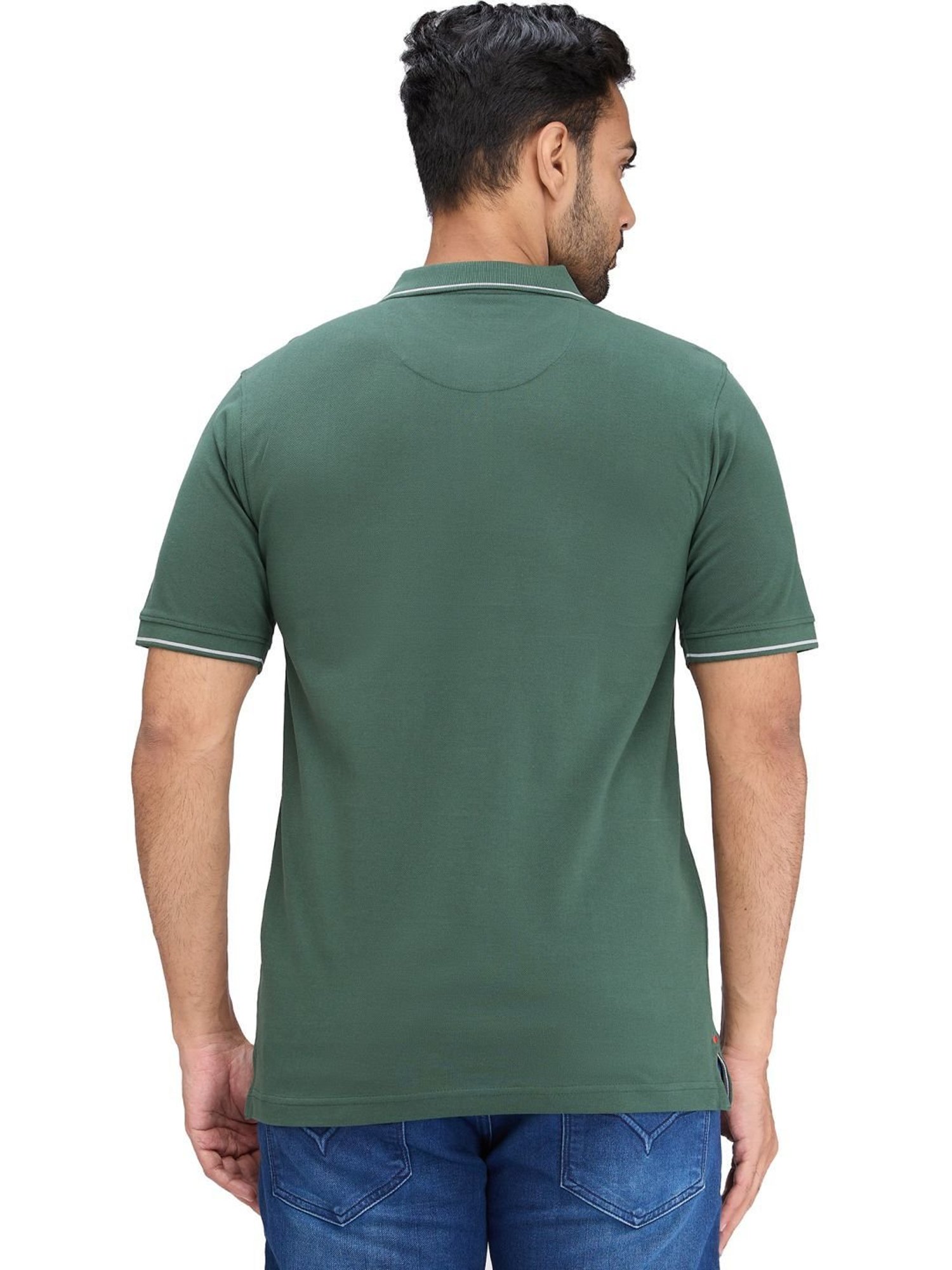 Raymond Green Slim Fit Polo T-Shirt