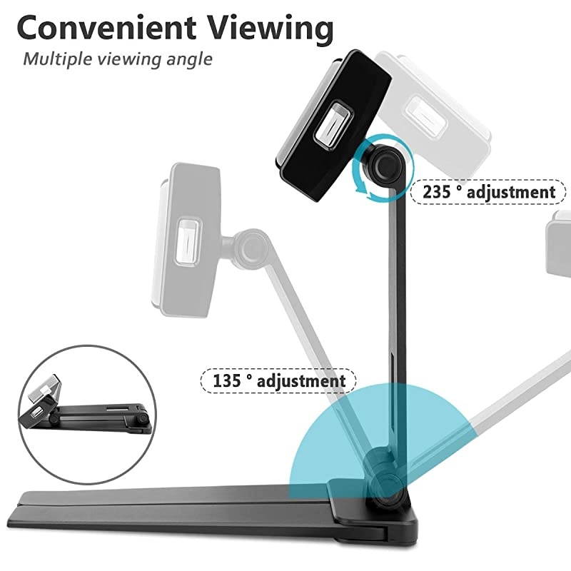 Tablet Stand Tablet Wall Mount Under Cabinet Holder Desktop Tablet Holder for 4496 Width of TabletsPhones Compatible with iPad Pro iPad Pro Air iPad Mini Galaxy Tab More Black