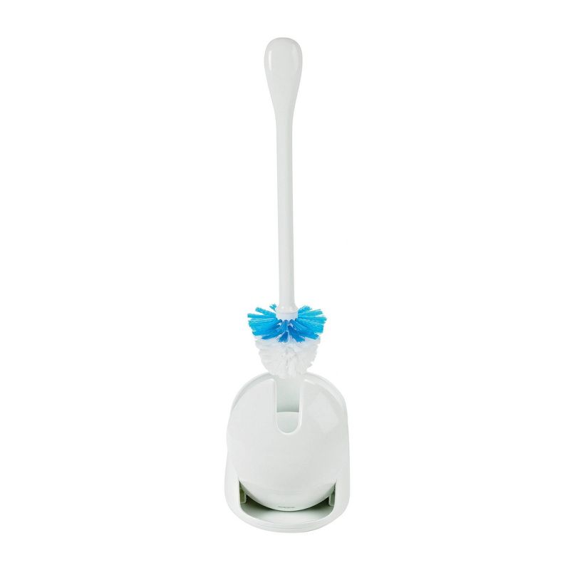 Deluxe Aluminum Handle Toilet Brush with Fully Removable Liner White - Bath Bliss