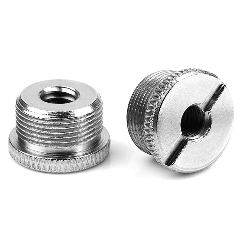 Mic Stand Adapter 58 to 14 Adapter Male to Female Mic Screw Adapter Microphone Stand Adapter Camera Tripod Microphone Accessory for Tripod StandMic Microphone Stand Mount2Pack