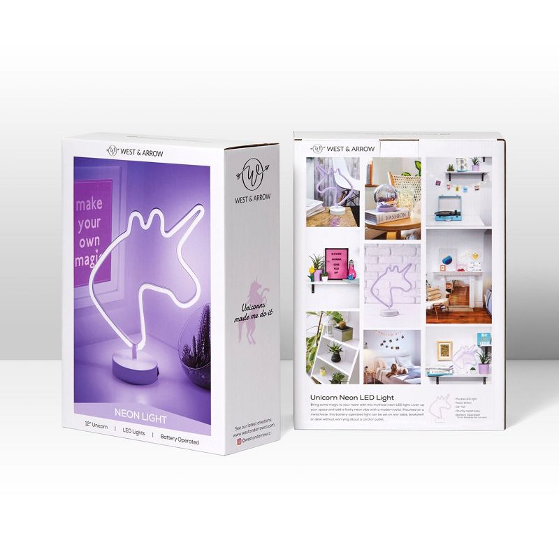 Unicorn 12" LED Novelty Table Lamp Purple - West & Arrow