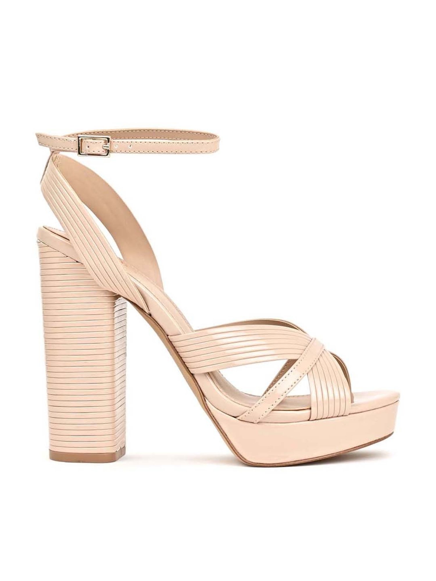 Aldo Women's Beige Ankle Strap Sandals