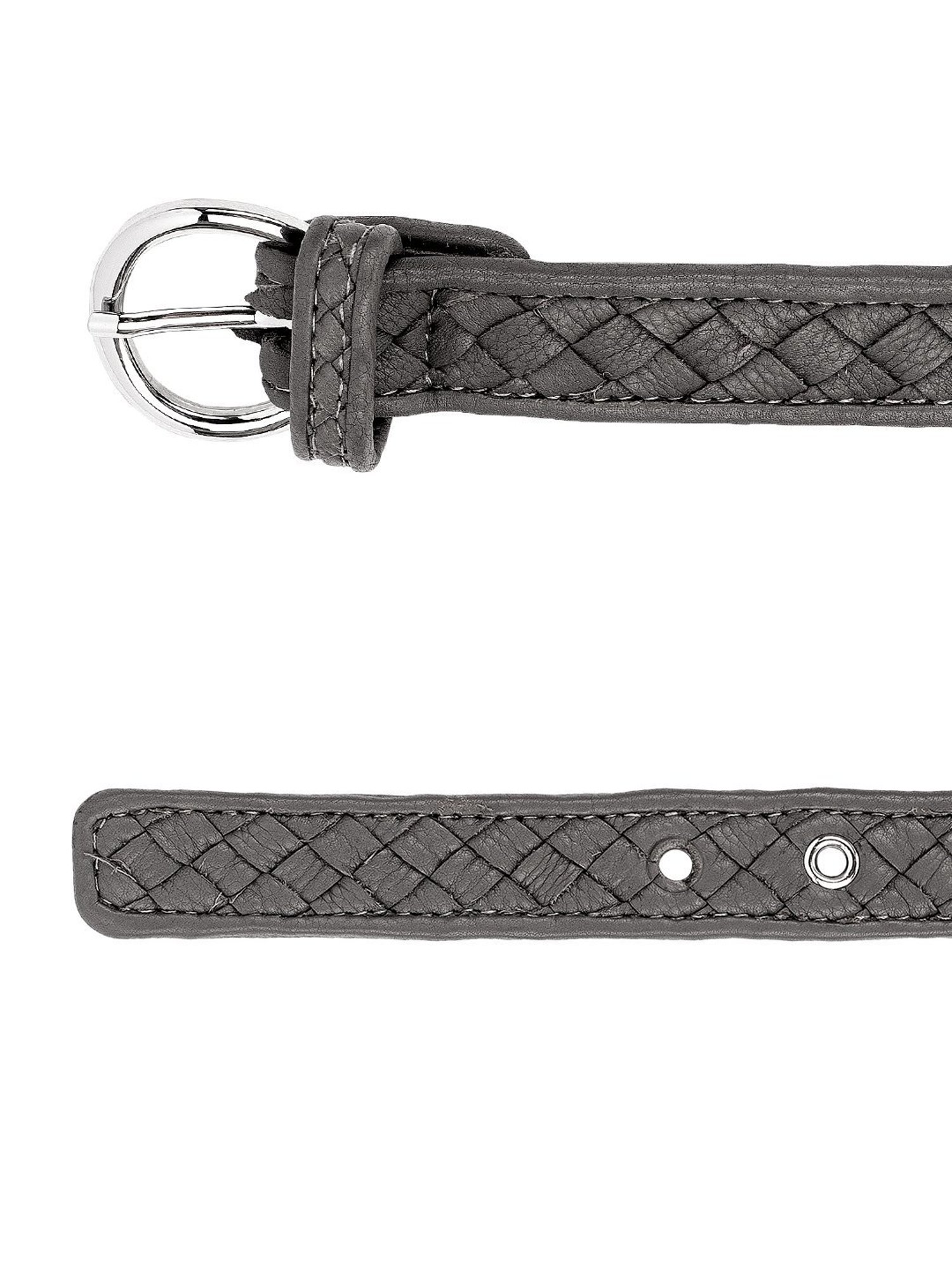 Eske Grey Leather Waist Belt for Women
