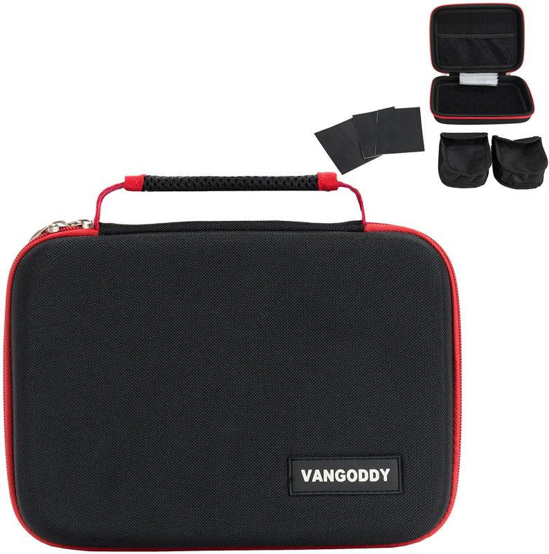 VanGoddy Black Red Hard Shell Carrying Case Suitable for LG Portable HD LED Projector PH150B PH150G, MiniBeam PH30JG PH550 PV150G