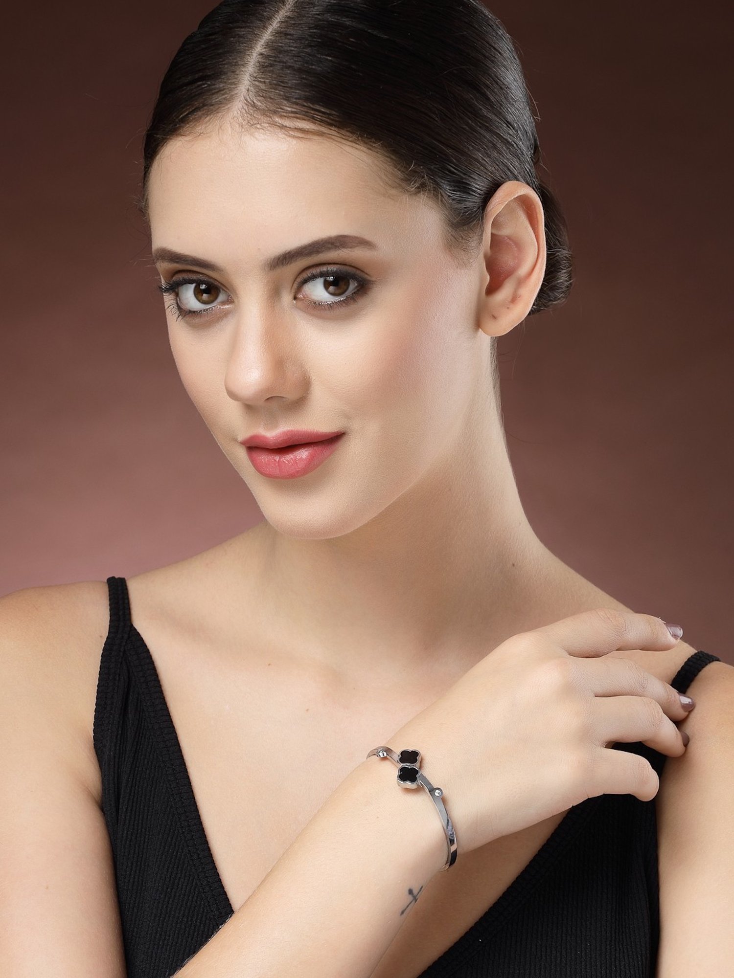 NVR Women's Silver-Plated Cuff Bracelet