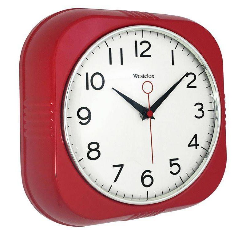 9.5" Retro Wall Clock Red - Westclox