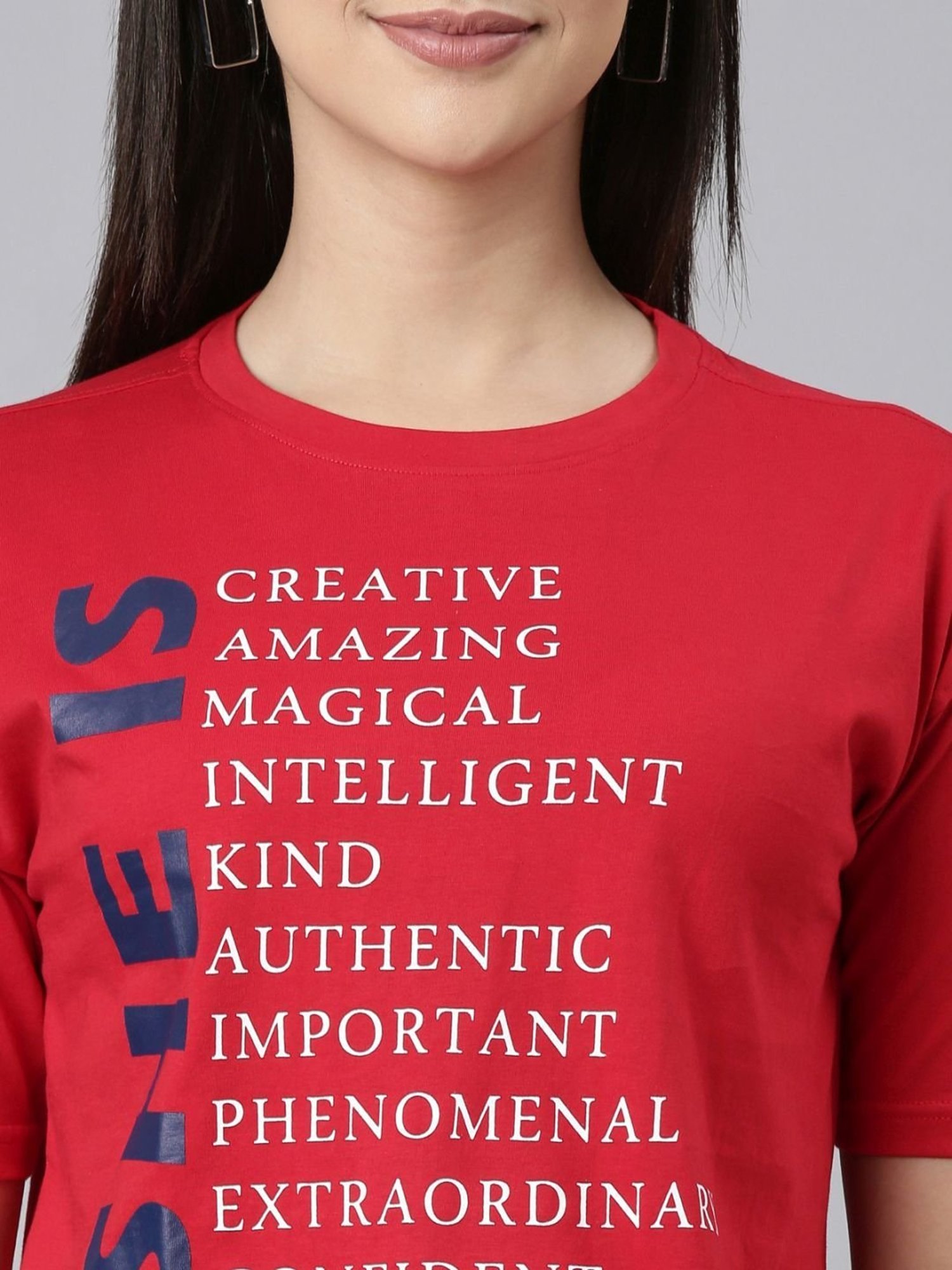 Kryptic Pure Cotton Printed Drop Shoulder Oversized Crop T-Shirt